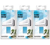 Areon Clima Fresh Désodorisant Maison Océan Bleu Climatiseur Rafraichisseur d Air Blue Ocean Lot de 3