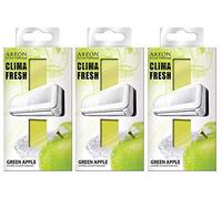 Areon Clima Fresh Désodorisant Maison Pomme Verte Climatiseur Rafraichisseur d Air Green Apple Lot de 3