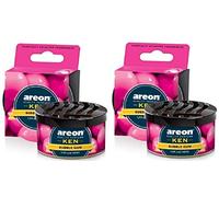 AREON Ken Désodorisant Voiture Bubble Gum en Pot Maison Couvercle Ventilé Réglable 3D (Lot de 2)
