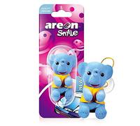 Areon Smile 1 désodorisant 3D pour voiture ou maison en forme d’éléphant mignon, bleu, parfum voiture neuve