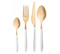 ARES GOLD, Set de couverts 24 pièces, coffret en wengé, Casa Bugatti