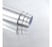 Argent brossé Film adhésif pour meubles Papier peint,60cmx5m pour recouvrement de meubles