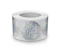 Argent Rond Rouleau D'Autocollants 3.8cm Petit Auto-adhésif Brillant Étiquettes Étincelantes Codage Couleur Dot Stickers Points De Repère 500 Pièces
