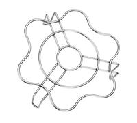 Argenté Grille de Cuisson Vapeur Support Stable, en Acier Inoxydable | Léger et Résistant à Rouille, Usage Multi Fonction, pour Autocuiseur et Friteuse à Air