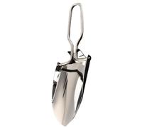 Argenté Pelle de Jardin Outil Compact en Acier Inoxydable Mini, Pliante | Poignée Ergonomique pour Réduire la Fatigue, Transfert Facile Terre, pour Balcon et Plantes Grasses