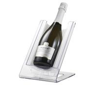 argentoè Gelette Rafraîchisseur de Bouteille de Vin - Porte-Bouteille Réfrigérant et Glacette Thermique de Table - Présentoir pour Mousseux et Champagne Sans Glace - Design Made in Italy (Transparent)