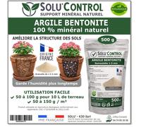 Argile bentonite jardin - Tout pour les nuisibles - Améliore la rétention hydrique - Idéale pour sols sableux