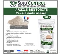 Argile bentonite naturelle en poudre - TOUT POUR LES NUISIBLES - Sachet de 500 g - Fort pouvoir absorbant