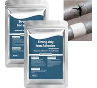 Argile de réparation polyvalente haute résistance, mastic époxy renforcé d'acier, adhésif fer fort, remplisseur étanche pour métal, plastique, bois, carrelage, verre, fuites de tuyaux (200G)