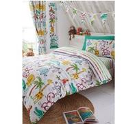 ARGOFIELD Parure de lit réversible Jungle rayé- 120 x 150 cm Multicolors