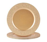 Argon Tableware 6 pièce métallique Chargeur microplaques - Martelé Edge - 33cm - Hammered Gold