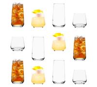 Argon Tableware Argon Vaisselware 12 pièces Tallo Verrerieware - Verrerie de Tous Les Jours - Multipurpose - Lave-Vaisselle Coffre-Fort - - Clair