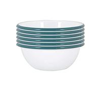Argon Tableware Bols à pâtes colorés - 16 cm - Lot de 6 - Bols à salade verts Bols à céréales en métal émaillé Bols de service de camping légers pour collations, pâtes, céréales, salade