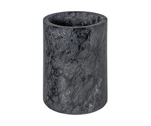 Argon Tableware Bouteille de vin en marbre Cooler - Solide Pierre Barware Champagne Chiller - 13cm - Noir