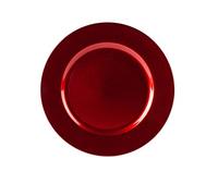 Argon Tableware Chargeur Simple Plaque - décoratif sous-Plaque - Métalliques Finition - 33cm - Rouge