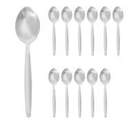 Argon Tableware Cuillères à Dessert en Acier Inoxydable - Paquet de 12 - Cuillère de Table à Manger en Argent Cuillères à Soupe Hautement Polies Passe au Lave-Vaisselle
