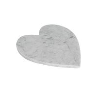 Argon Tableware Dessous-de-Plat en marbre en Forme de Coeur - Blanc