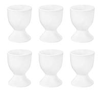 Argon Tableware Egg Cup Set - Coupes en Porcelaine pour Hard Boiled Eggs Souple - Blanc - Lot de 6