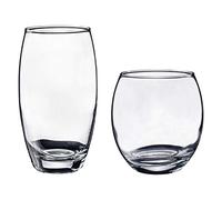 Argon Tableware Ensemble de verres 12 pièces - 405 ml et 510 ml - Collection Tondo - Gobelets à whisky, verres lavables au lave-vaisselle, grand verre à highball, verres à eau modernes