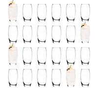 Argon Tableware Lot de 24 Verres Highball - 510 ML « Tondo » Verres à Boire Modernes Hiball Gobelets lavables au Lave-Vaisselle pour Eau, jus, Cocktails