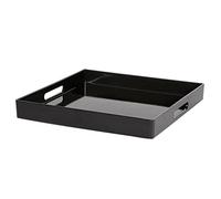 Argon Tableware Métallique carrée Plateau - Finition métallique - 33cm - Noir