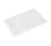 Argon Tableware Planche à Découper Rectangulaire en Marbre - 40cm x 30cm - Blanc - 1x Antidérapant Pierre Cuisine Fromage Pain Viande Coupe Service Plan de Travail Protecteur Dalle