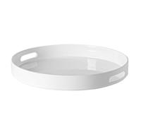 Argon Tableware Plateau de Service Rond métallique - Fini métallique - 33cm - Blanc