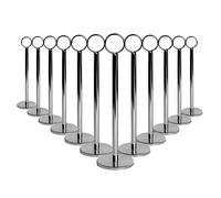 Argon Tableware Porte-numéros de table - Lot de 12-20 cm - Grand porte-cartes argenté pour mariage, menu de restaurant, mémo, fête, conférence, célébration
