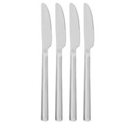 Argon Tableware Tondo 18/0 Couteaux de table en acier inoxydable - 22 cm - Lot de 6 - Couteaux de salle à manger en argent Couverts hautement polis Couteau à beurre en métal Passe