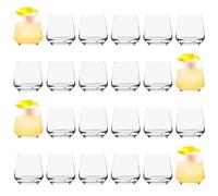 Argon Tableware Verres Droits à Eau/Whiskey/jus de Fruit - Coffret de 24 Verres pour Les fêtes