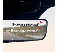 Aribliseza I Love You Drive Safe Autocollants, 2 Pièces Autocollants Drive Safe et Autocollants Miroirs, Sticker Coeur I Love You pour la Déco de Voiture et Rétroviseurs