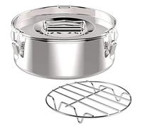 Aribrnten Flan Maker Poêle à flanelle en acier inoxydable avec couvercle Argenté Pour pot de 6 l