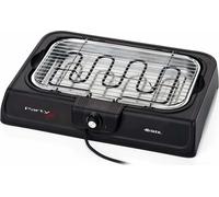 Ariete 723 - Gril électrique portable, 2000 W, élément chauffant amovible, température réglable sur 2 positions, lampe témoin, égouttoir, 41,5 x 24 cm, noir
