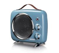 Ariete 808 Chauffage soufflant Vintage, Froide et chaud, Thermostat réglable, poignée de transport facile Bleu clair 2000 W