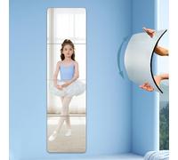 Arimsoa Miroir Mural Adhésif 4 Pièces 30 x 30 cm, Autocollants Miroirs Décoratifs Sûrs et Incassables en Acrylique, Miroir Autocollant Idéal pour Maquillage et Longueur du Corps
