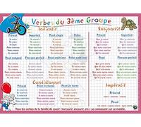 ARIS EDITIONS Sous-main et Set de table éducatif 30x42 Plastifié, effaçable"verbes 3ème groupe"