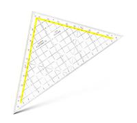 Aristo 1650/1 Rapporteur équerre de dessin technique en plexiglas Transparent Hypoténuse 225 mm