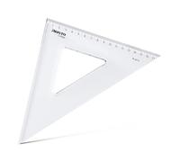 Aristo AR23425 College Triangle 45° (Hypotenuse 25 cm, bords d'encre et facette, plastique) transparent
