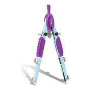 Aristo AR55776-19 TopLine Compas à réglage rapide (2 articulations brevetées, diamètre max. des cercles de dessin 370 mm, avec mines de rechange) Turquoise/violet