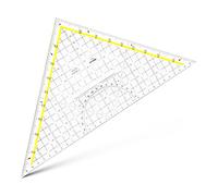 Aristo Équerre de dessin technique en plexiglas Transparent Hypoténuse 325 cm