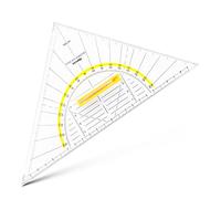 Aristo Équerre de géométrie à poignée Hypoténuse : 25 cm Plexiglas Transparent (Import Allemagne)