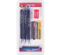 Aristo Geo-Pen, set de 7 pièces comprenant un stylo, des mines en 0,35/0,5/0,7 mm et une gomme