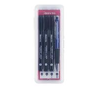 Aristo Pigment Liner AR23539 Lot de 4 feutres à pointe fine avec encre noire hautement pigmentée et 1 stylo à mine fine 3Fit 1,3 mm Noir