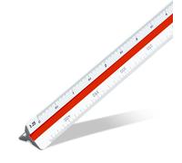 Aristo Règle triangulaire d'architecte en plastique Blanc 30 cm