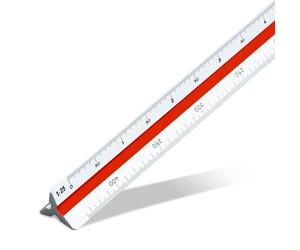 Aristo Règle triangulaire d'architecte en plastique Blanc 30 cm