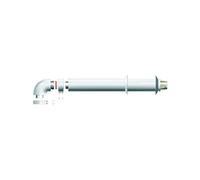 Ariston - Accessoire pour Chauffe-eau Butane, Propane et Natural Next Evo X, Tube de Sortie de Fumée pour Chauffe-Chambre, Installation Horizontale, Fabriqué pour l'installation en Espagne