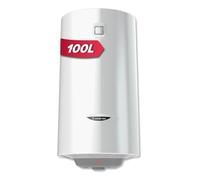 Ariston PRO 1 R 100 litres - Chauffe-eau Électrique Vertical Mural - Résistance Blindée - Molette de Réglage de la Température - Conçu pour installé en France