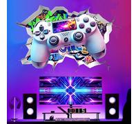 ARJDXDP 3D Autocollants Muraux Gamer, DIY Sticker Gamer, Moderne Stickers Muraux de Décoration de Salon, Sticker Mural de Chambre Garçon