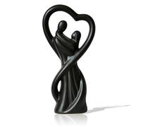 ARJDXDP Statuette Couple, Couple Embrasser Statue, Noir Moderne Figurine, Statue Abstraite de Figure Humaine, Sculpture en Porcelaine,Décoration de Maison ou de Bureau