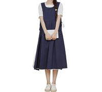 ARKCHIU Tablier De Cuisine Femme avec Poches Tablier Japonais Femme Coton Grande Taille pour Cuisine, Café, RestaurantBlue,One Size